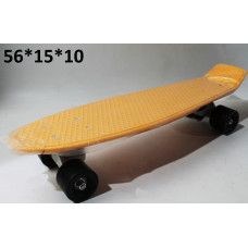 Скейт 56*15*9,5 см оранжевый пластик 0151/2