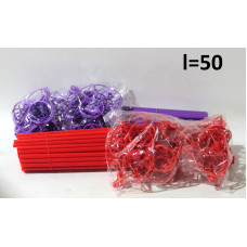 Палочки для воздушных шаров с креплением ( продается кратно 50шт/ цена за шт ) длина 50см.